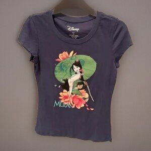 Disney Mulan Blue Matchmaker Warrior Mulan Tees Shirts Juniors Size Medium